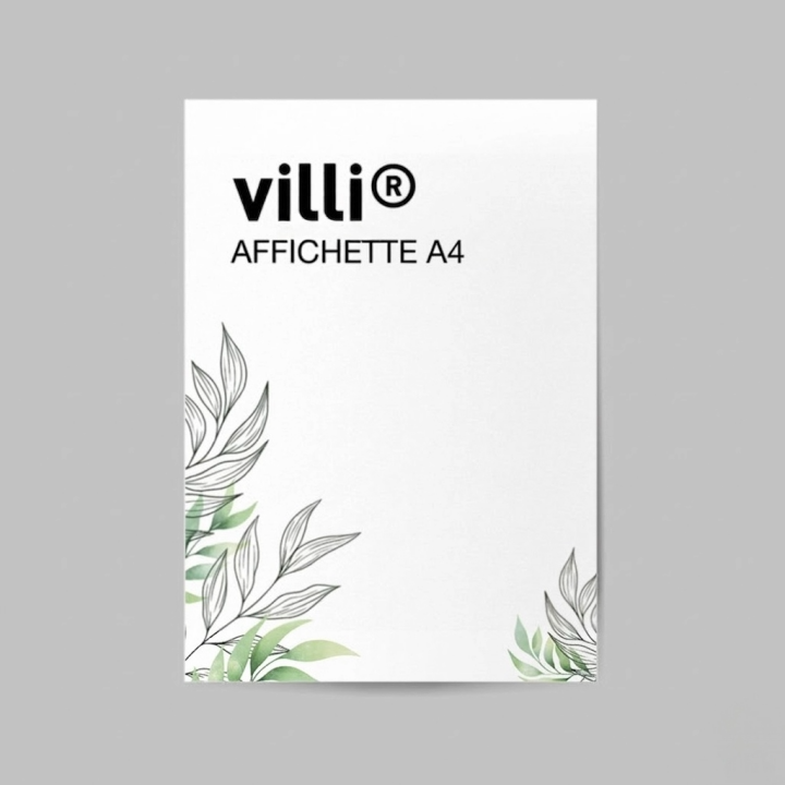 Affichette A4 210x297mm