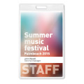 Badge 7,5x12,5cm Transparent