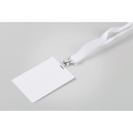 Badge lanyard 120 x 80mm Blanc