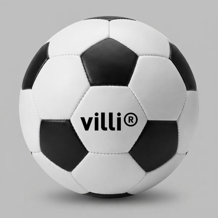 Ballon de foot en PVC 21.5cm Blanc/Noir