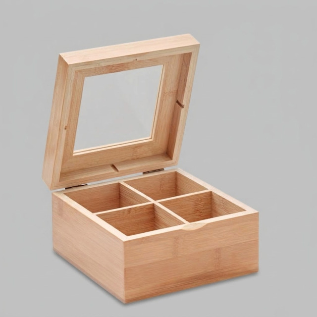 Boîte à thé en bambou bois