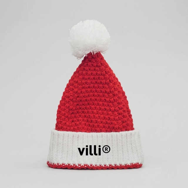 Bonnet de Noël en tricot Rouge