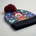 Bonnet de No&euml;l tricot&eacute; avec LED Bleu