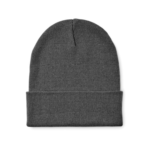 Bonnet tricoté avec revers Gris Pierre