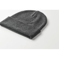 Bonnet tricot&eacute; avec revers Gris Pierre