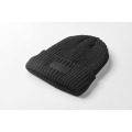 Bonnet tricot&eacute; avec revers Noir