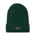 Bonnet tricot&eacute; avec revers Vert Fonc&eacute;