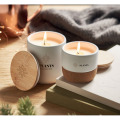 Bougie en cire v&eacute;g&eacute;tale 80 gr Blanc