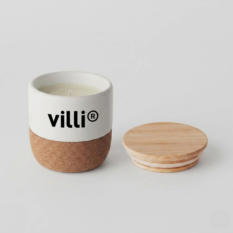 Bougie en cire v&eacute;g&eacute;tale 80 gr Blanc