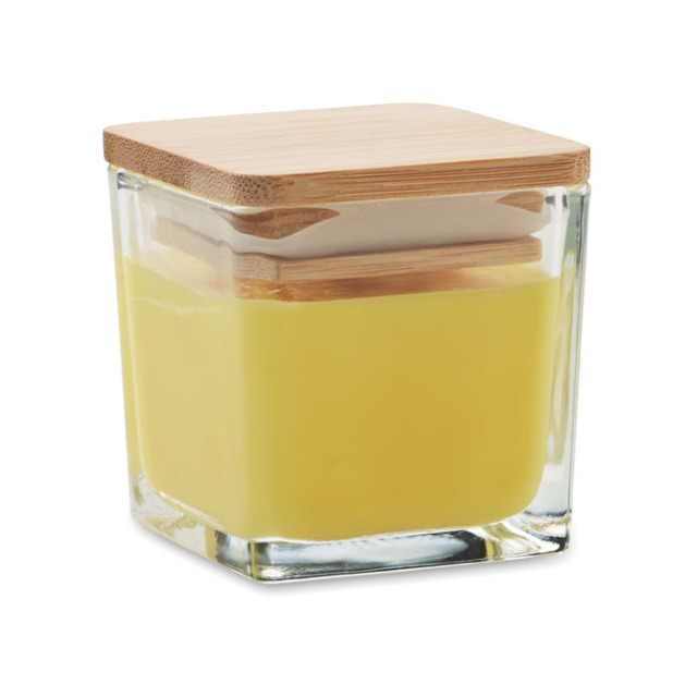 Bougie parfumée carrée 50gr Jaune