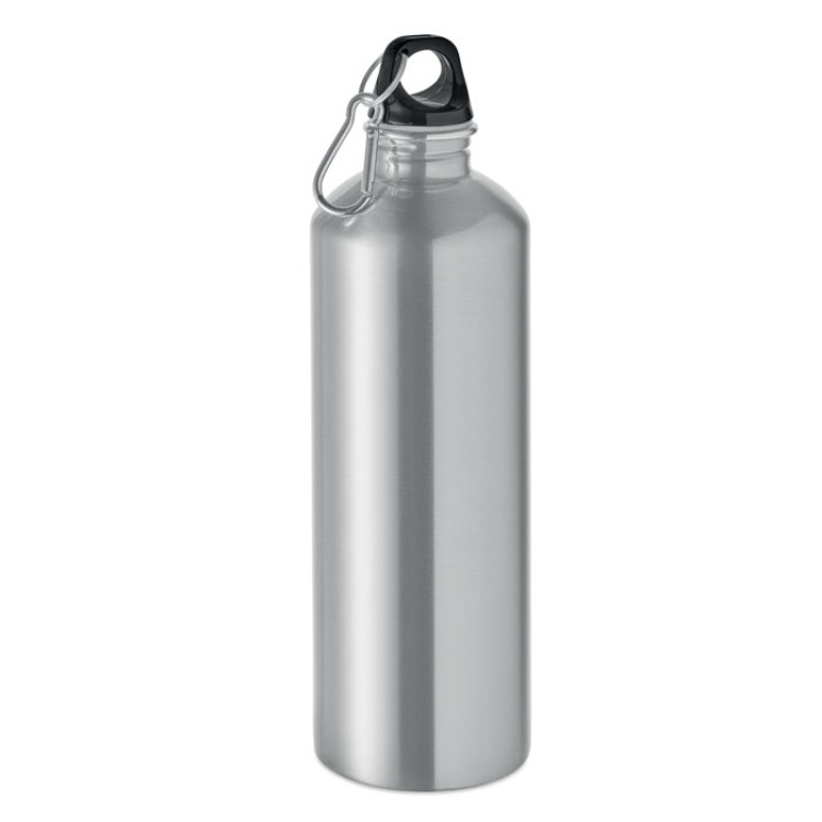 Bouteille &agrave; simple paroi 1L Argent Mat