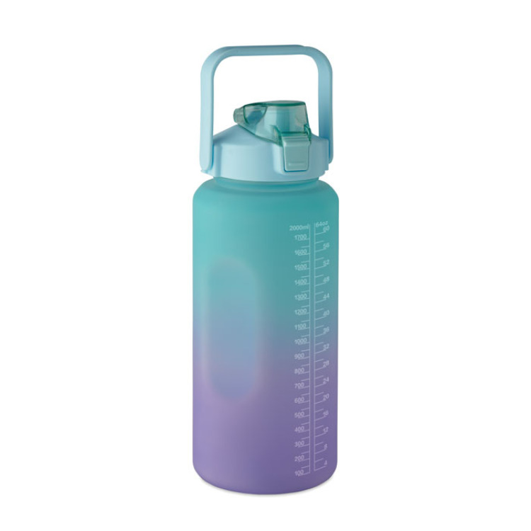 Bouteille d'eau RPET 2L Turquoise