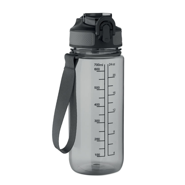 Bouteille de sport 700ml Gris Transparent