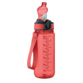Bouteille de sport 700ml Rouge Transparent
