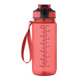 Bouteille de sport 700ml Rouge Transparent