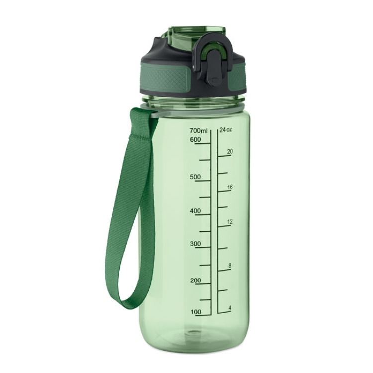 Bouteille de sport 700ml Vert Transparent