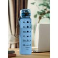Bouteille de sport RPET 1L Bleu Clair Transparent