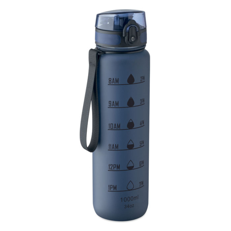 Bouteille de sport RPET 1L Bleu Marine