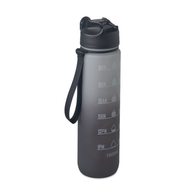 Bouteille de sport RPET 1L Noir