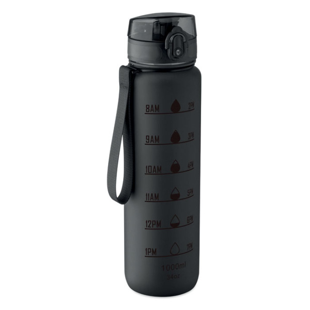 Bouteille de sport RPET 1L Noir