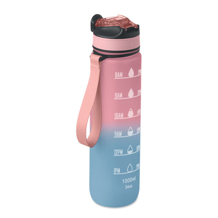 Bouteille de sport RPET 1L Rose B&eacute;b&eacute;