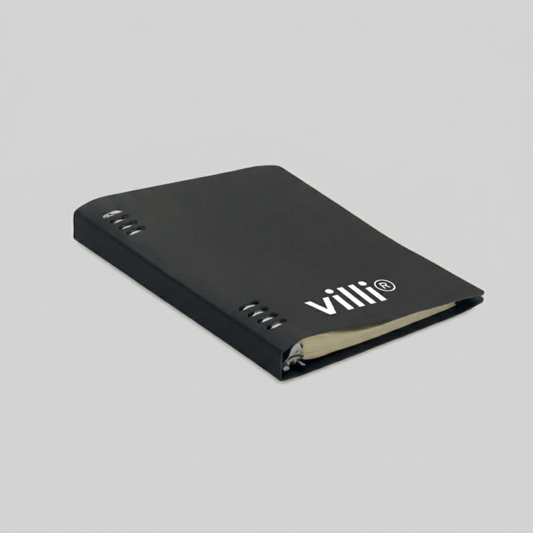Cahier A5 rechargeable en PU Noir