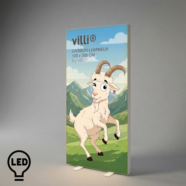 Caisson lumineux  Mur dimage by villi® 100x200cm