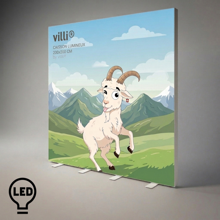 Caisson lumineux | Mur d'image by villi&reg; (200x200cm)