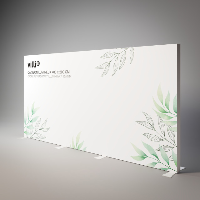 Caisson lumineux  Mur dimage Illuminova™ 400 x 200 cm