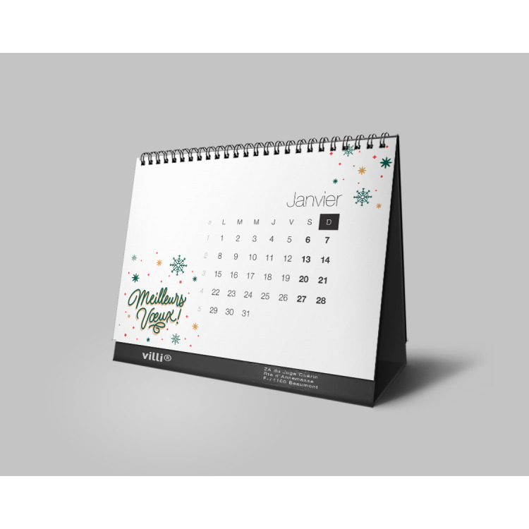Calendrier de bureau (chevalet) A6 Paysage
