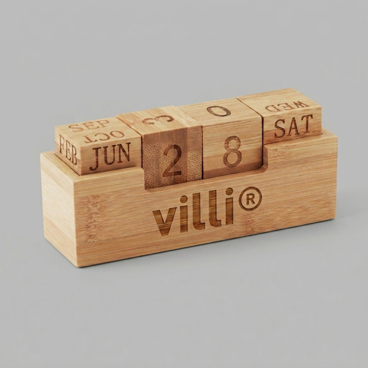 Calendrier en bambou Bois