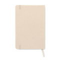 Carnet A5 couverture RPET 600D Blanc Cass&eacute;