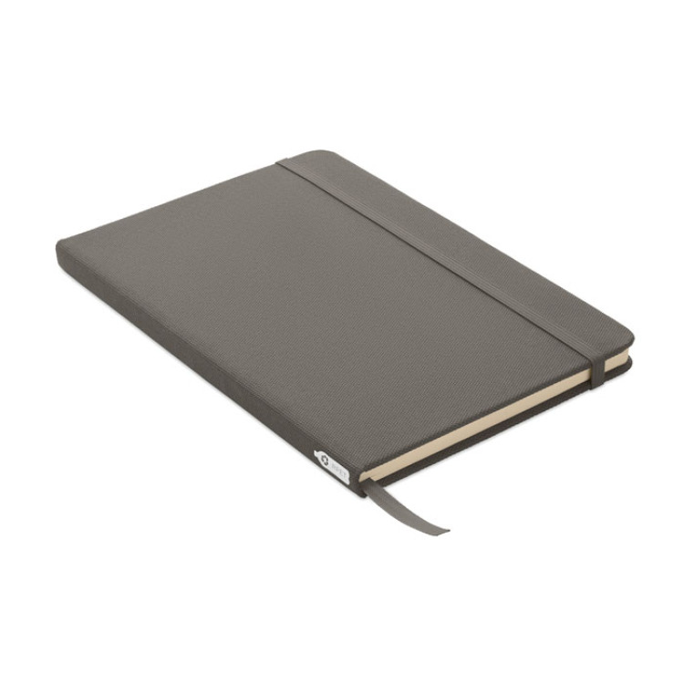Carnet A5 couverture RPET 600D Gris Pierre