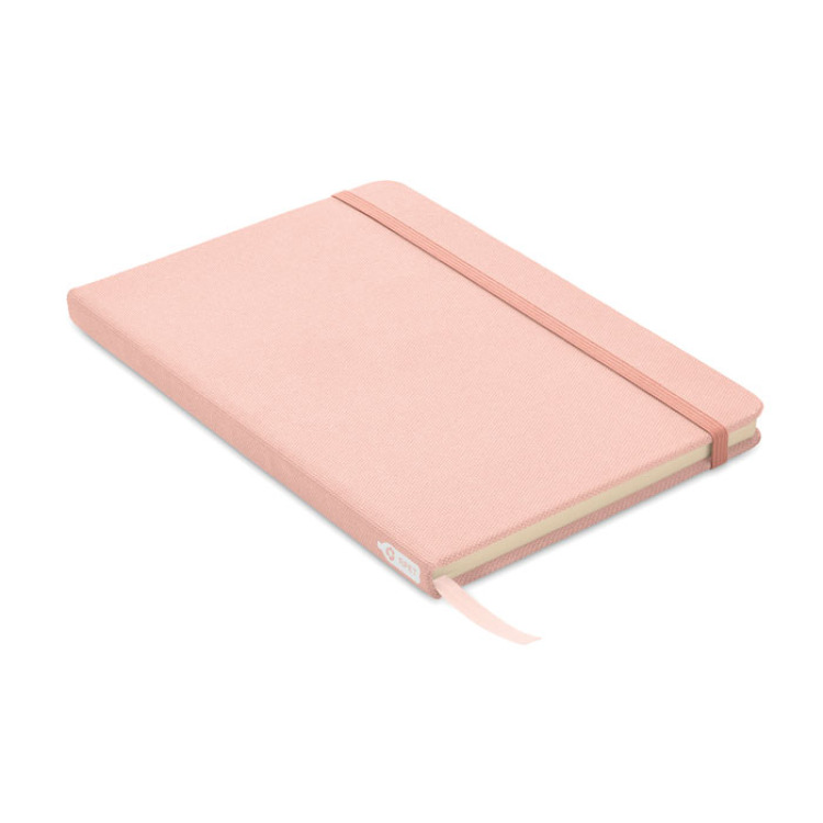 Carnet A5 couverture RPET 600D Rose B&eacute;b&eacute;