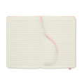 Carnet A5 couverture RPET 600D Rose B&eacute;b&eacute;