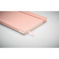Carnet A5 couverture RPET 600D Rose B&eacute;b&eacute;