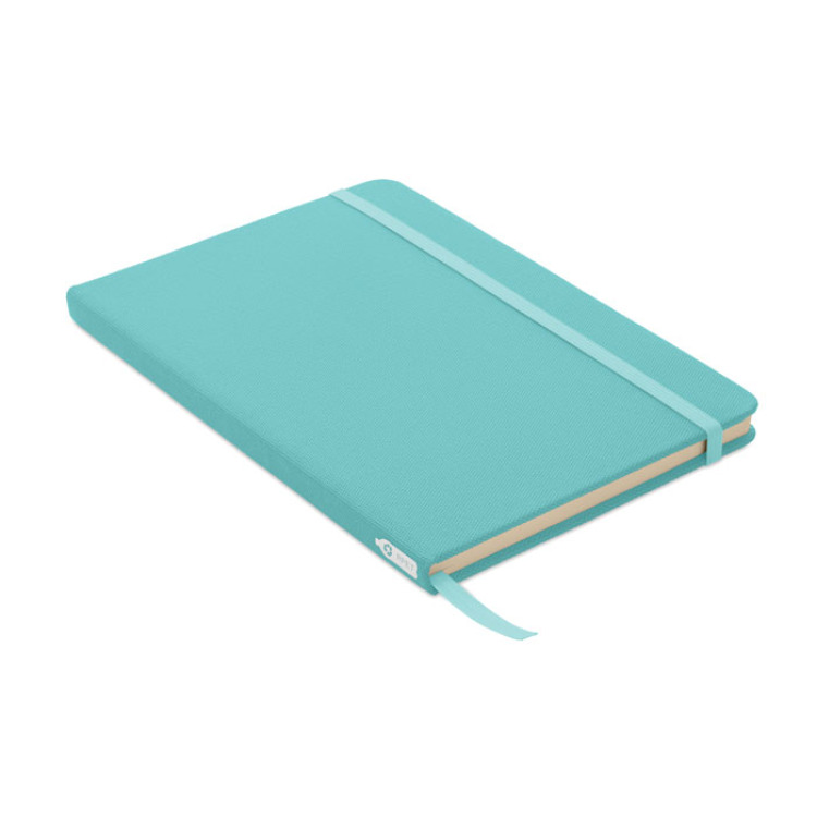Carnet A5 couverture RPET 600D Turquoise