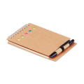 Carnet avec stylo et feuillets Beige