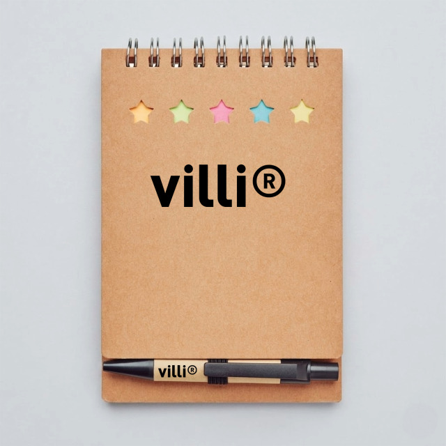 Carnet avec stylo et feuillets Beige
