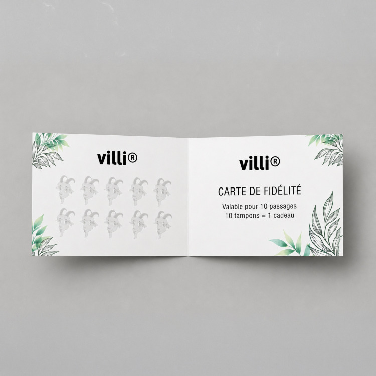 Carte de fid&eacute;lit&eacute; | 2 volets