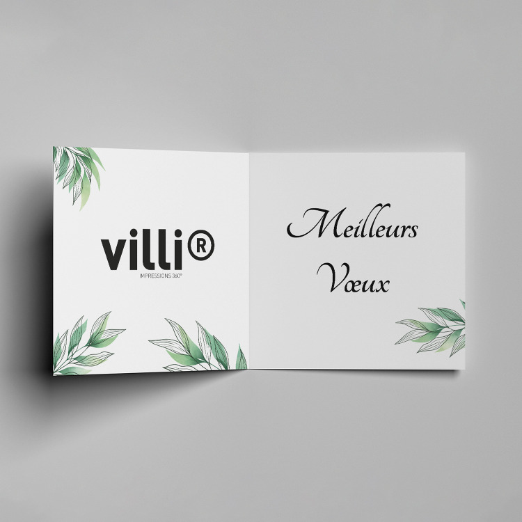 Carte de voeux | Faire-part Pli&eacute;e Carr&eacute;e (14,8x14,8cm)