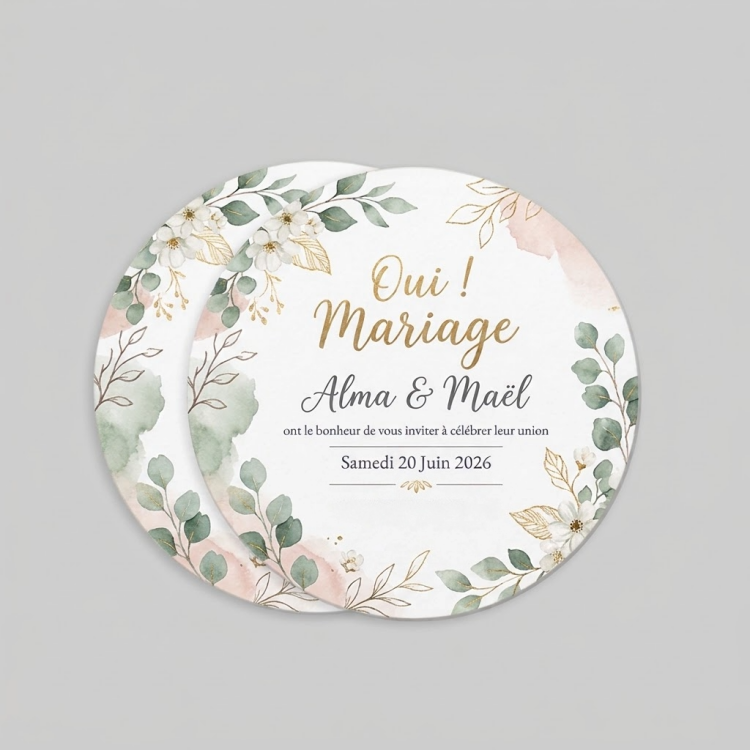 Carte forme ronde