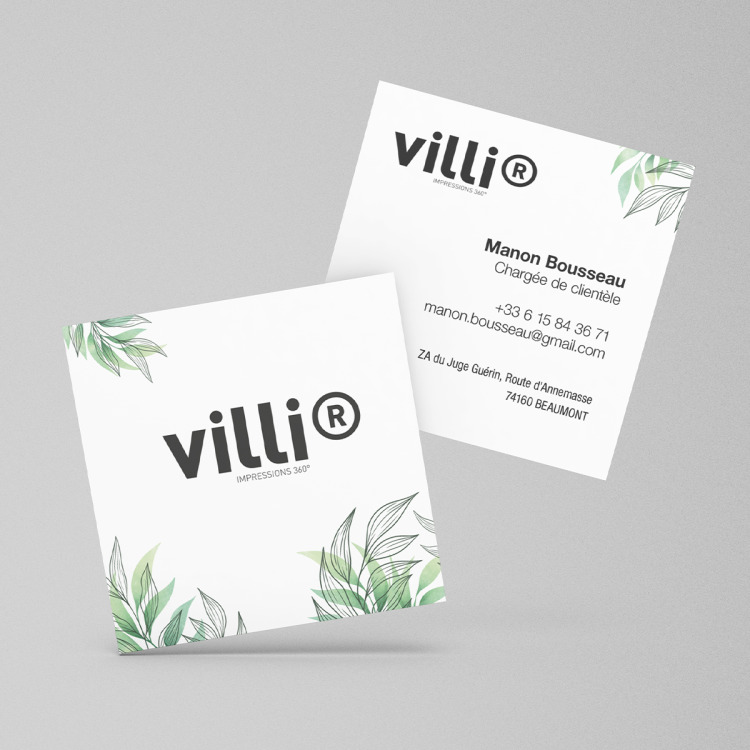Cartes de visite Carrée (5,5x5,5cm) | Calendrier