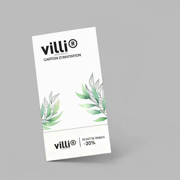 Carton dinvitation  coupon