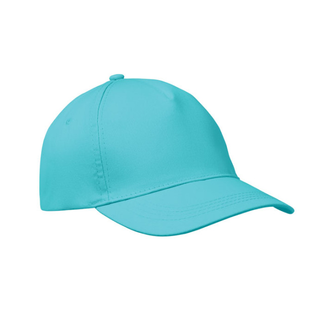 CASQUETTE 5 PANNEAUX 160 GRM Turquoise