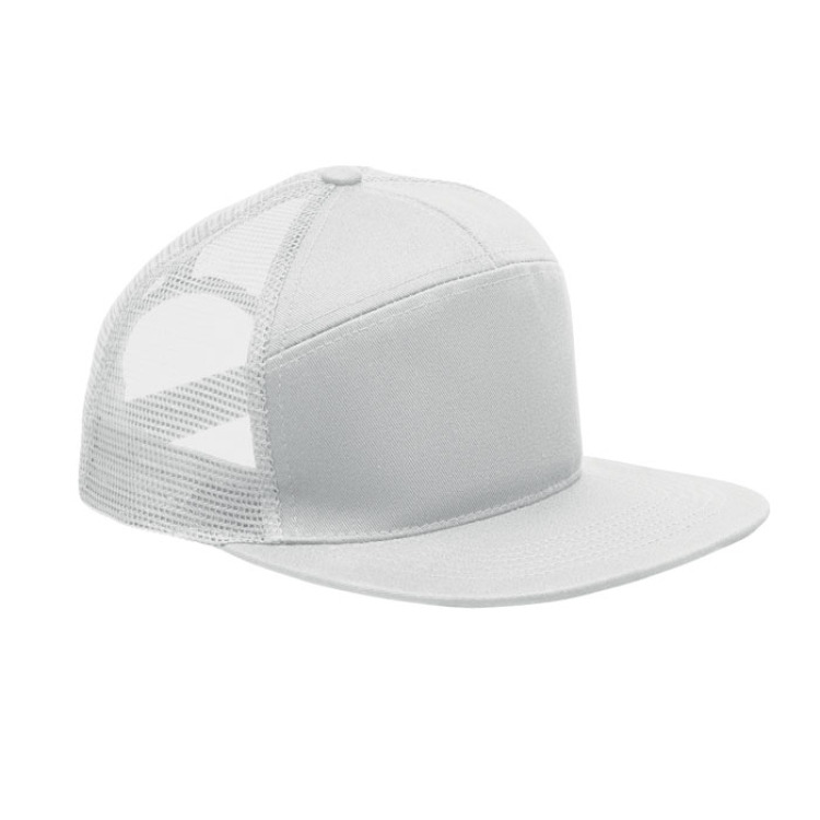 Casquette visi&egrave;re plate 7 pans Blanc