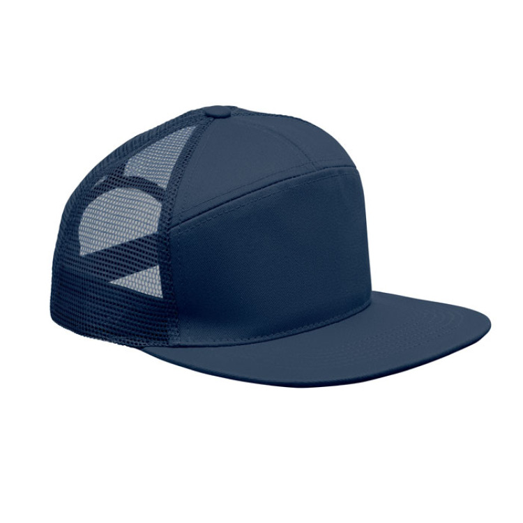 Casquette visi&egrave;re plate 7 pans Bleu Marine