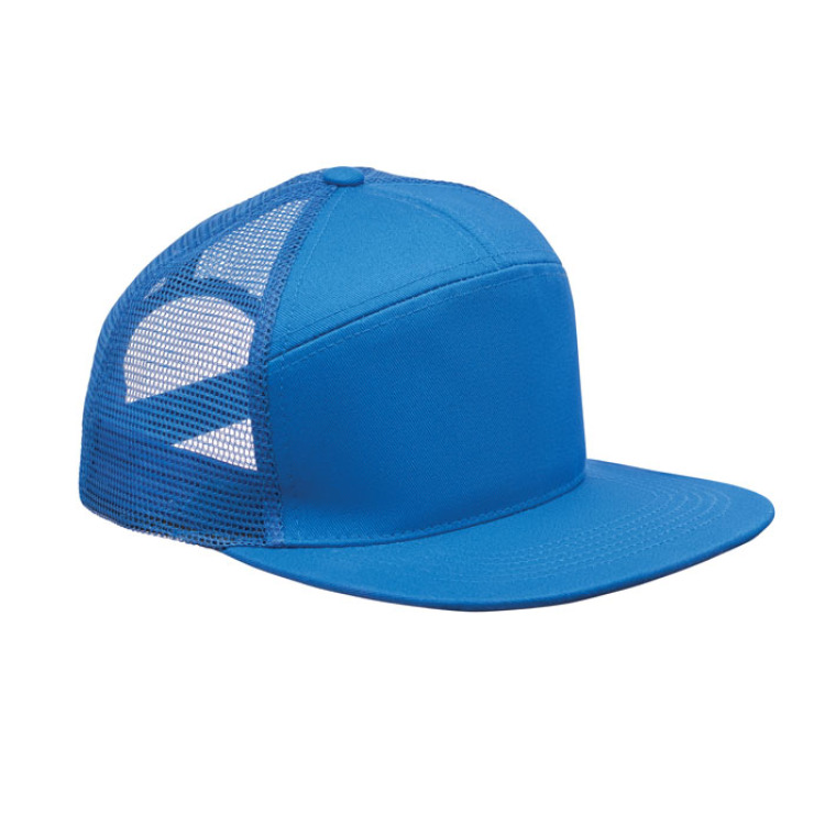 Casquette visi&egrave;re plate 7 pans Bleu Royal