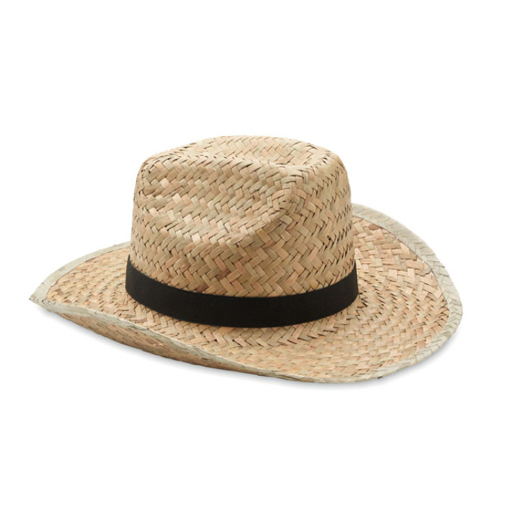 Chapeau en paille Noir