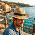 Chapeau en paille Noir